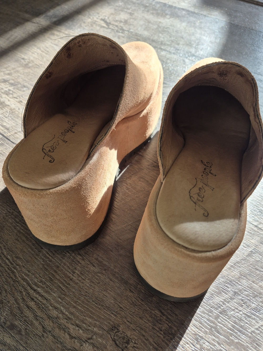 💕Free People Suede Platform Mule in Tan Suede Size 7.5💕 - Picture 7 of 8